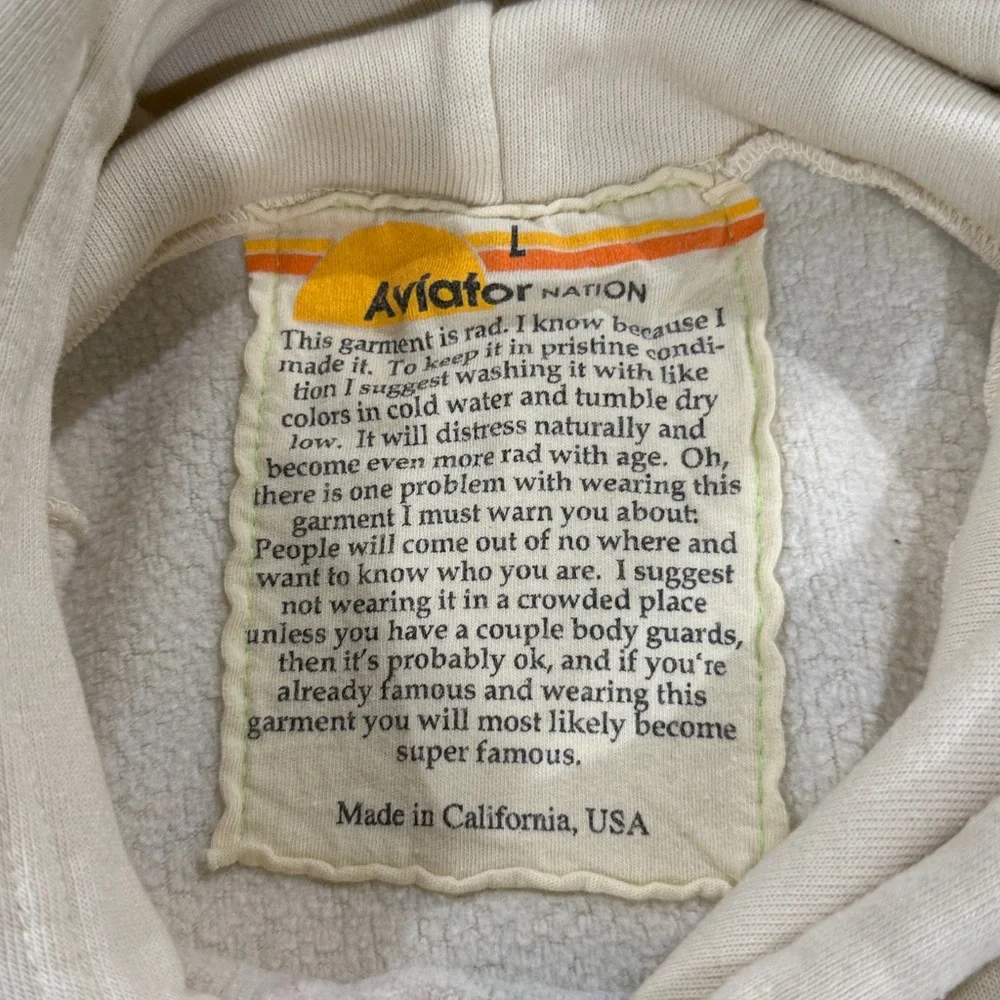 Aviator Nation Hoodie Vintage White - Picture 6 of 7